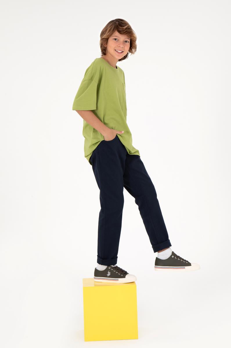 Erkek Çocuk Lacivert Kanvas Pantolon