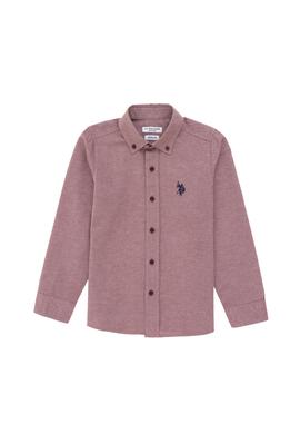 Erkek Çocuk Bordo Uzun Kollu Basic Gömlek - 50297377027