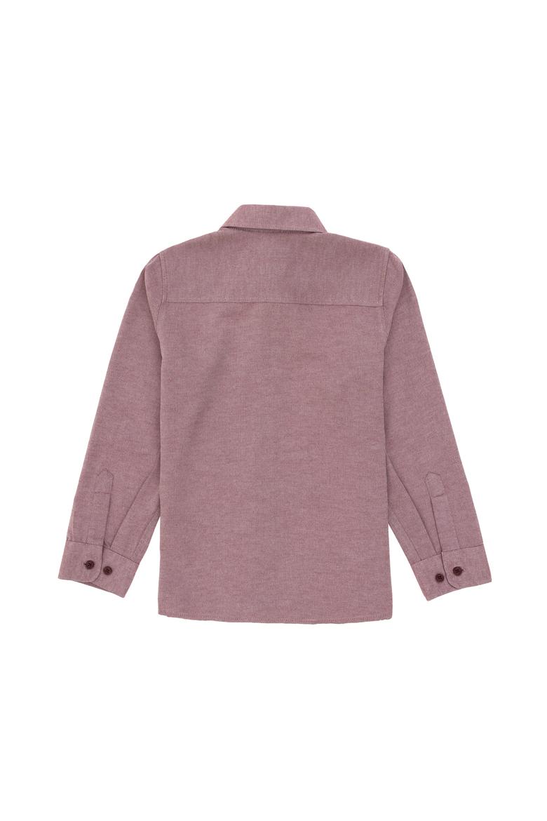 Erkek Çocuk Bordo Uzun Kollu Basic Gömlek - 50297377027