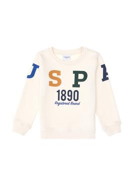 Erkek Çocuk Krem Bisiklet Yaka Tişört - 50293497005