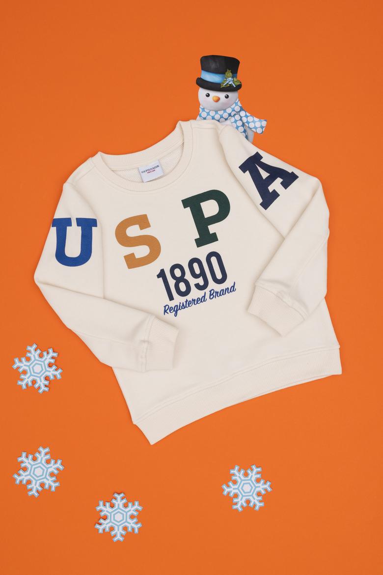 Erkek Çocuk Krem Bisiklet Yaka Tişört - 50293497005