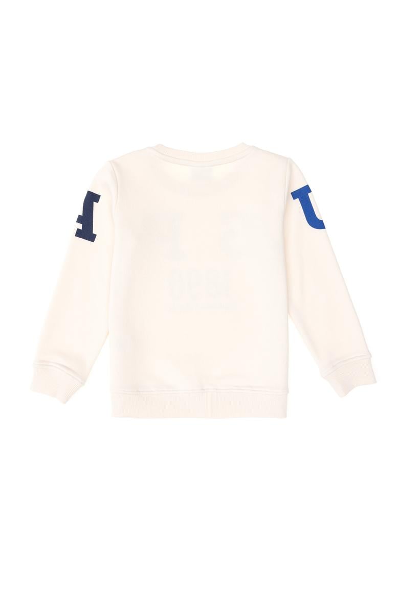 Erkek Çocuk Krem Bisiklet Yaka Tişört - 50293497005