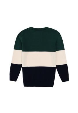 Erkek Çocuk Koyu Yeşil Bisiklet Yaka Kazak - 50295544018