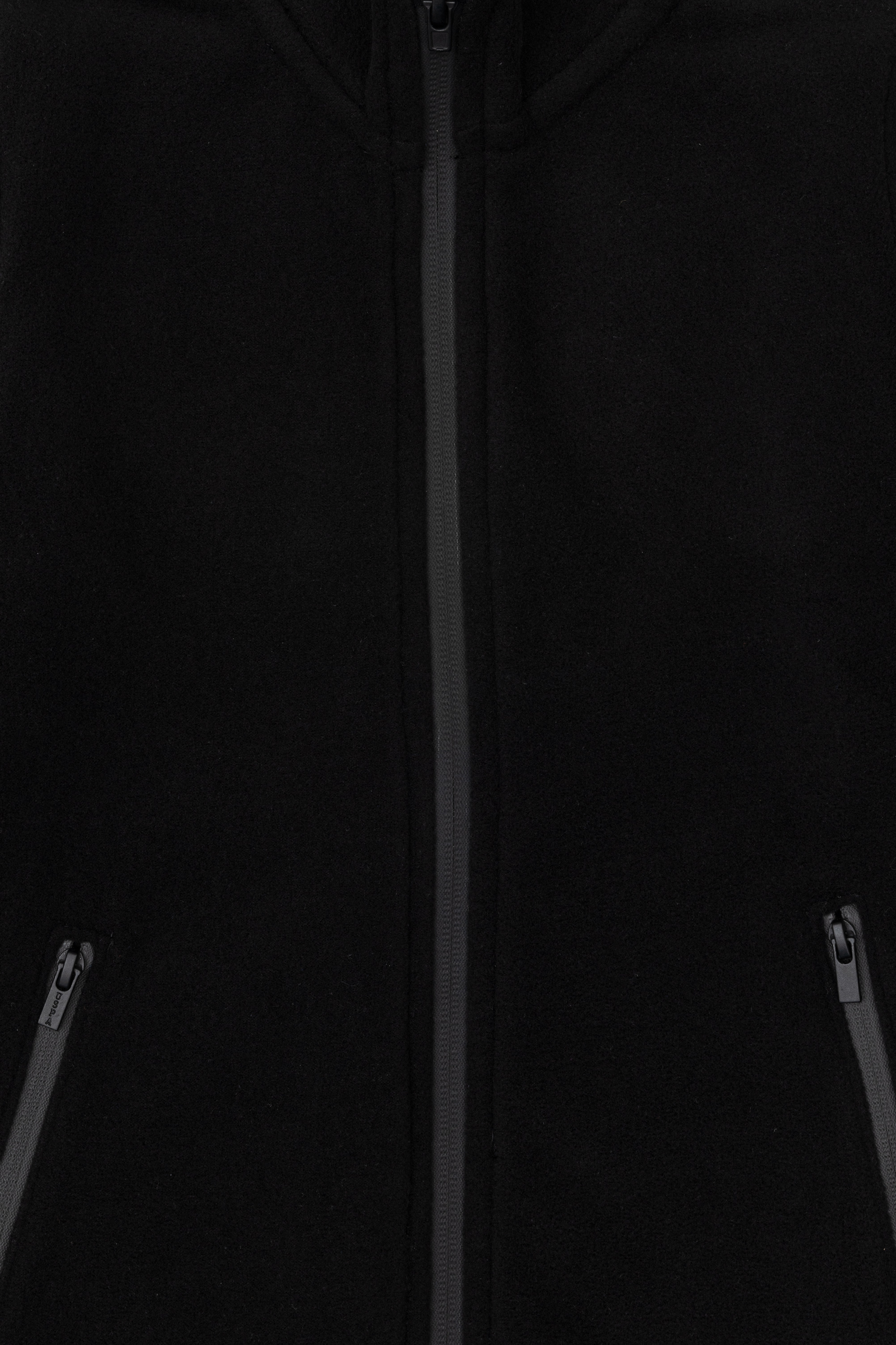 Erkek Çocuk Fermuarlı Siyah Polar Sweatshirt - Image 5