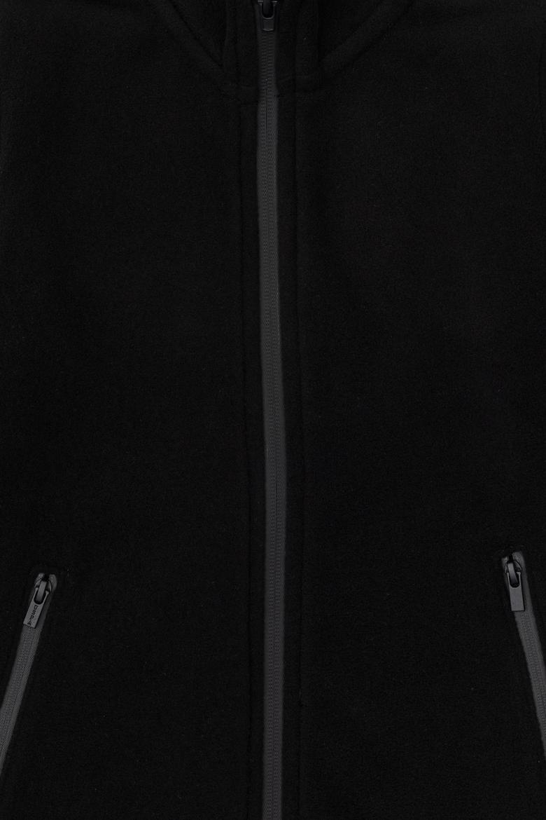 Erkek Çocuk Fermuarlı Siyah Polar Sweatshirt - 50298067094