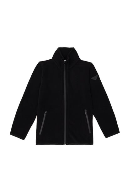 Erkek Çocuk Fermuarlı Siyah Polar Sweatshirt