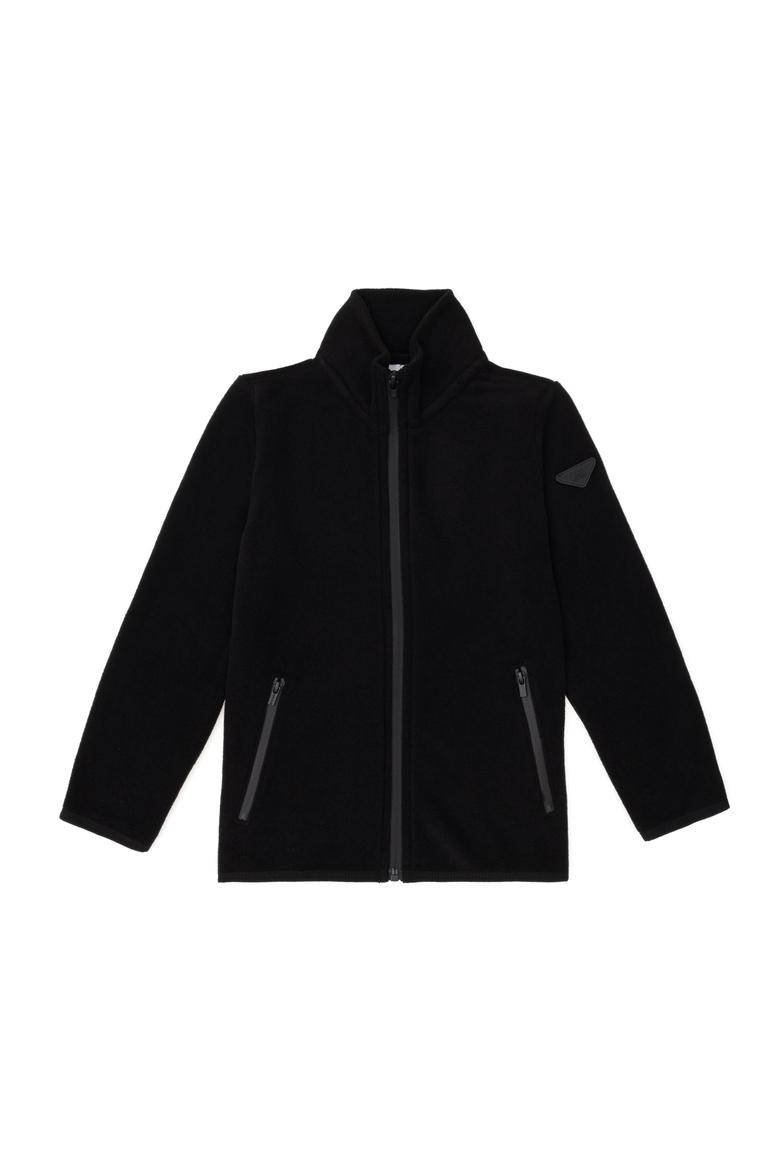 Erkek Çocuk Fermuarlı Siyah Polar Sweatshirt - 50298067094