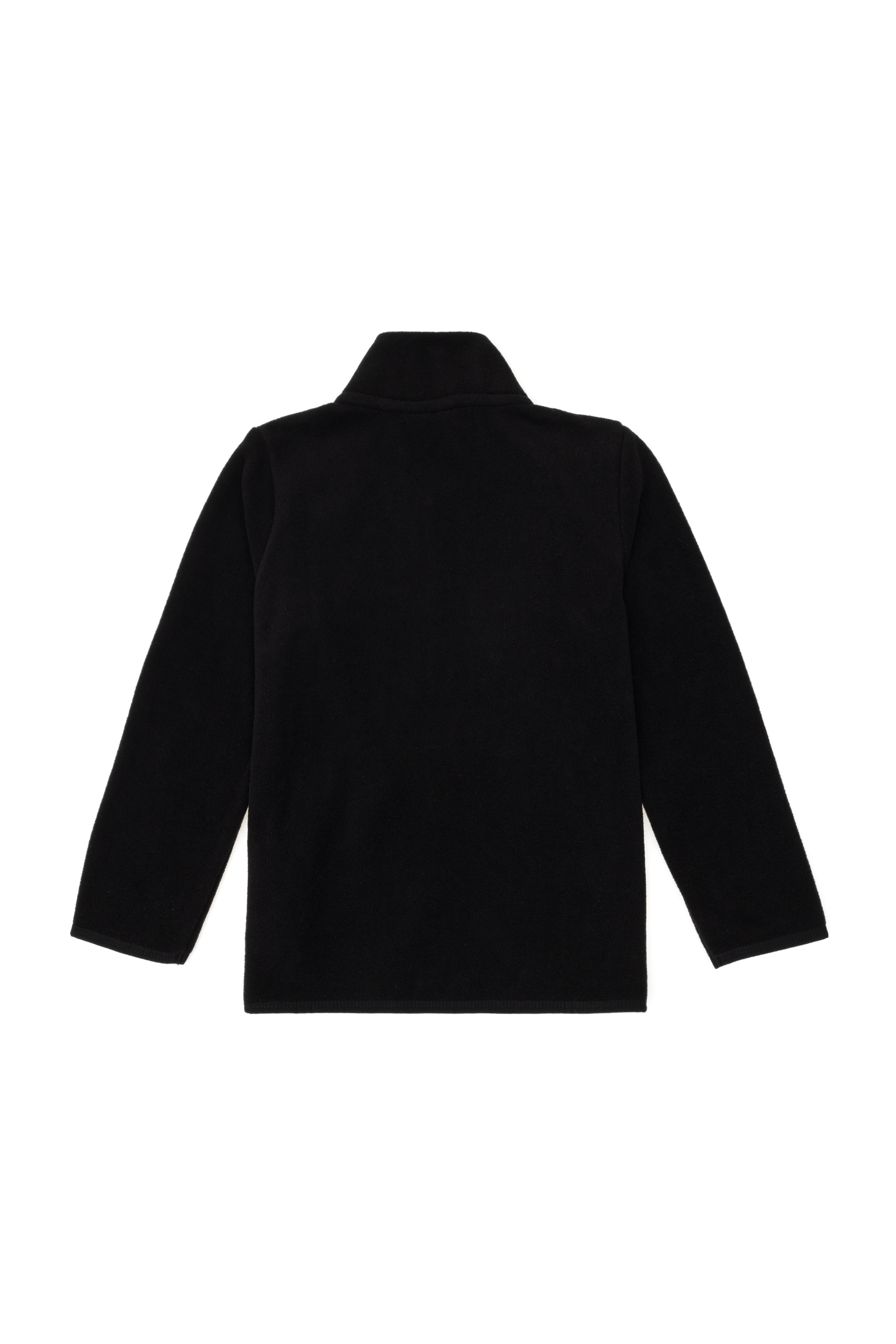 Erkek Çocuk Fermuarlı Siyah Polar Sweatshirt - Image 4