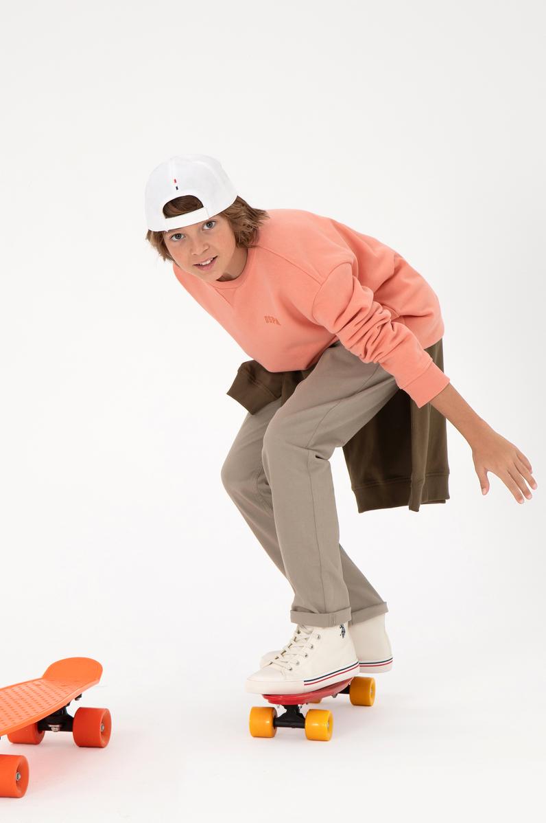 Erkek Çocuk Açık Haki Kanvas Pantolon