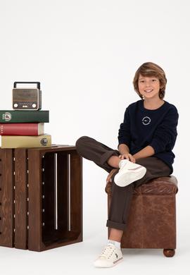 Erkek Çocuk Kahverengi Kanvas Pantolon - 50298564035