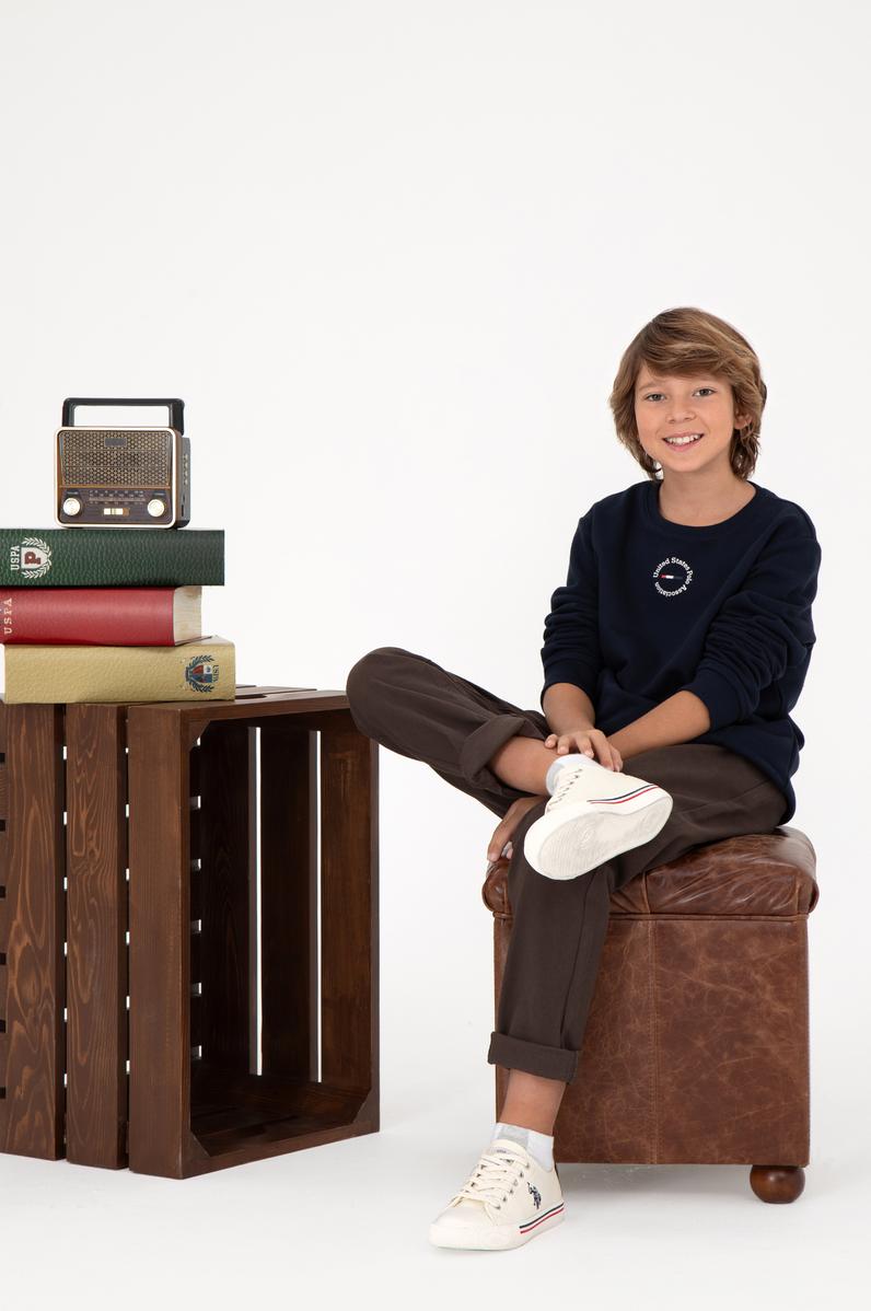 Erkek Çocuk Kahverengi Kanvas Pantolon