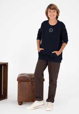 Erkek Çocuk Kahverengi Kanvas Pantolon - 50298564035