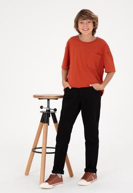 Erkek Çocuk Siyah Kanvas Pantolon - 50298564001