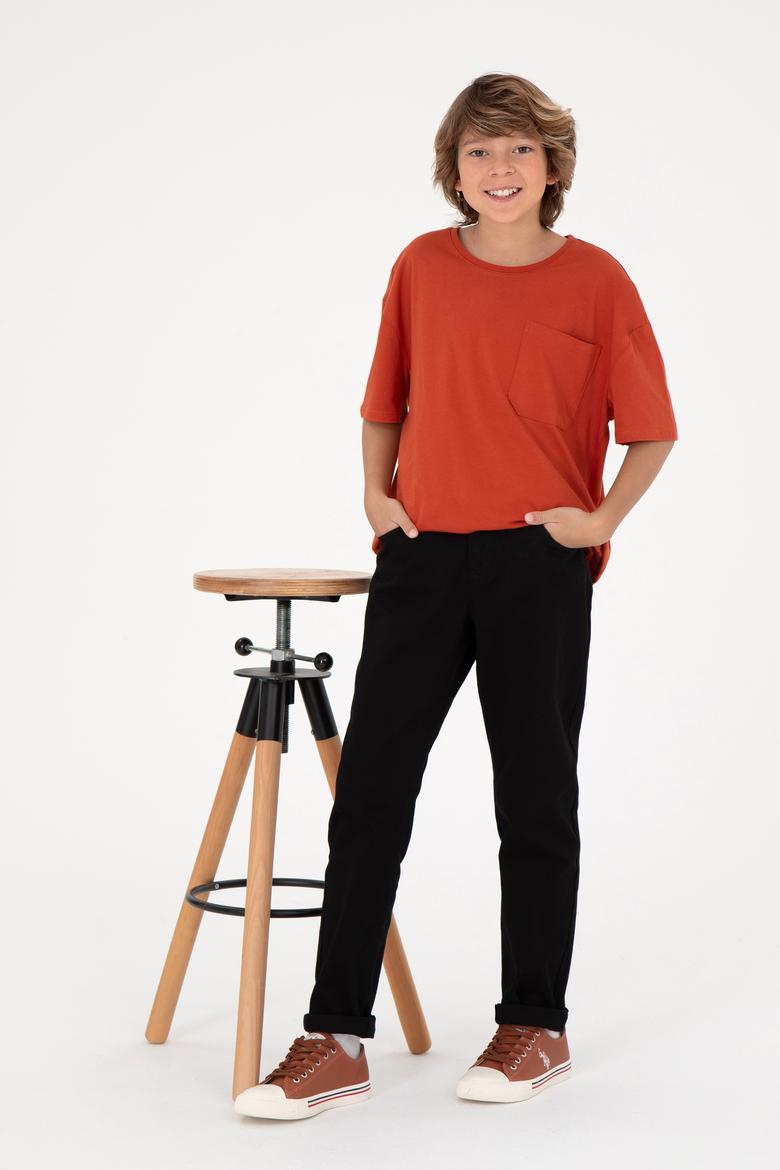 Erkek Çocuk Siyah Kanvas Pantolon