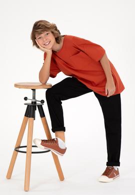 Erkek Çocuk Siyah Kanvas Pantolon - 50298564001