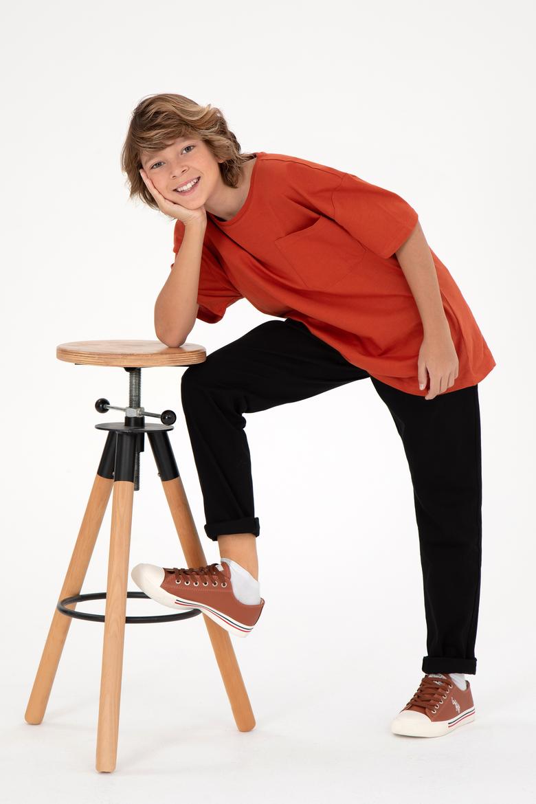 Erkek Çocuk Siyah Kanvas Pantolon - 50298564001