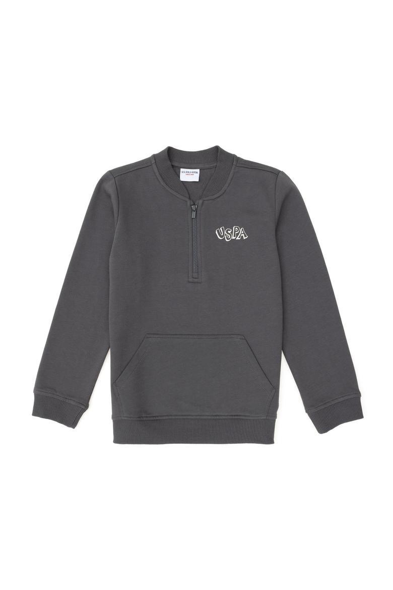 Erkek Çocuk Yarım Fermuarlı Antrasit Sweatshirt - 50293774003