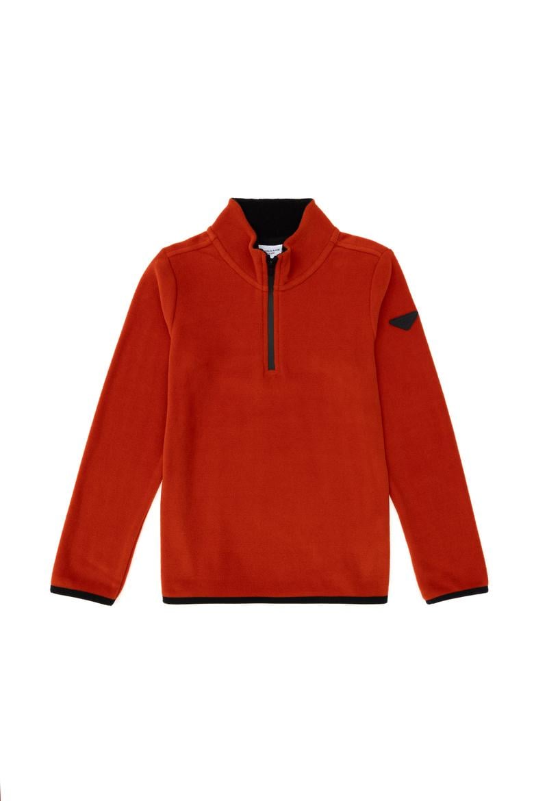Erkek Çocuk Yarım Fermuarlı Kiremit Polar Sweatshirt - 50298060083