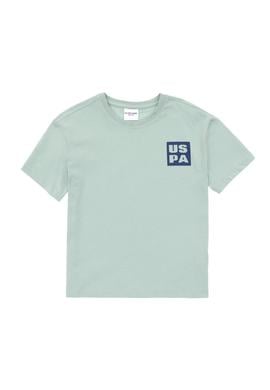 Erkek Çocuk Su Yeşili Oversize Bisiklet Yaka Tişört - 50295447079