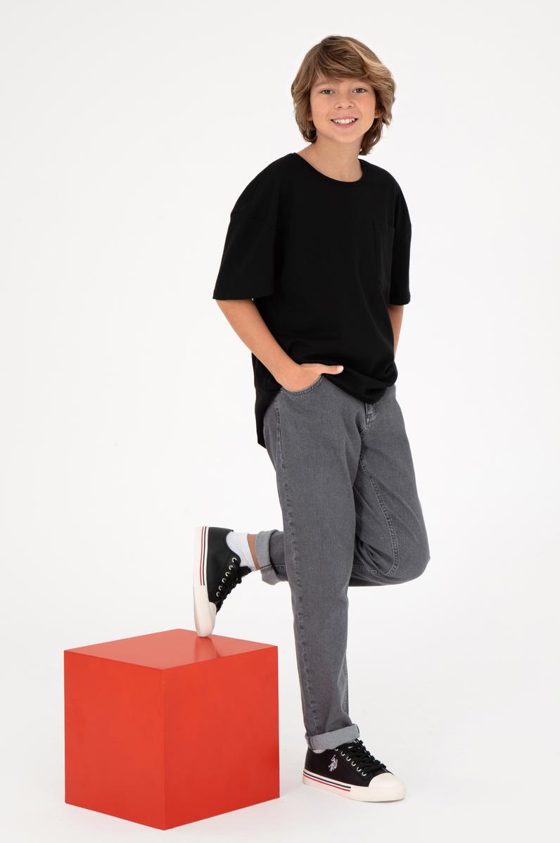 Erkek Çocuk Gri Jean Pantolon