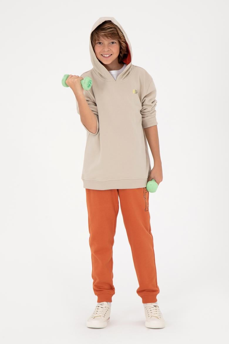 Erkek Çocuk Taş Kapüşonlu Sweatshirt