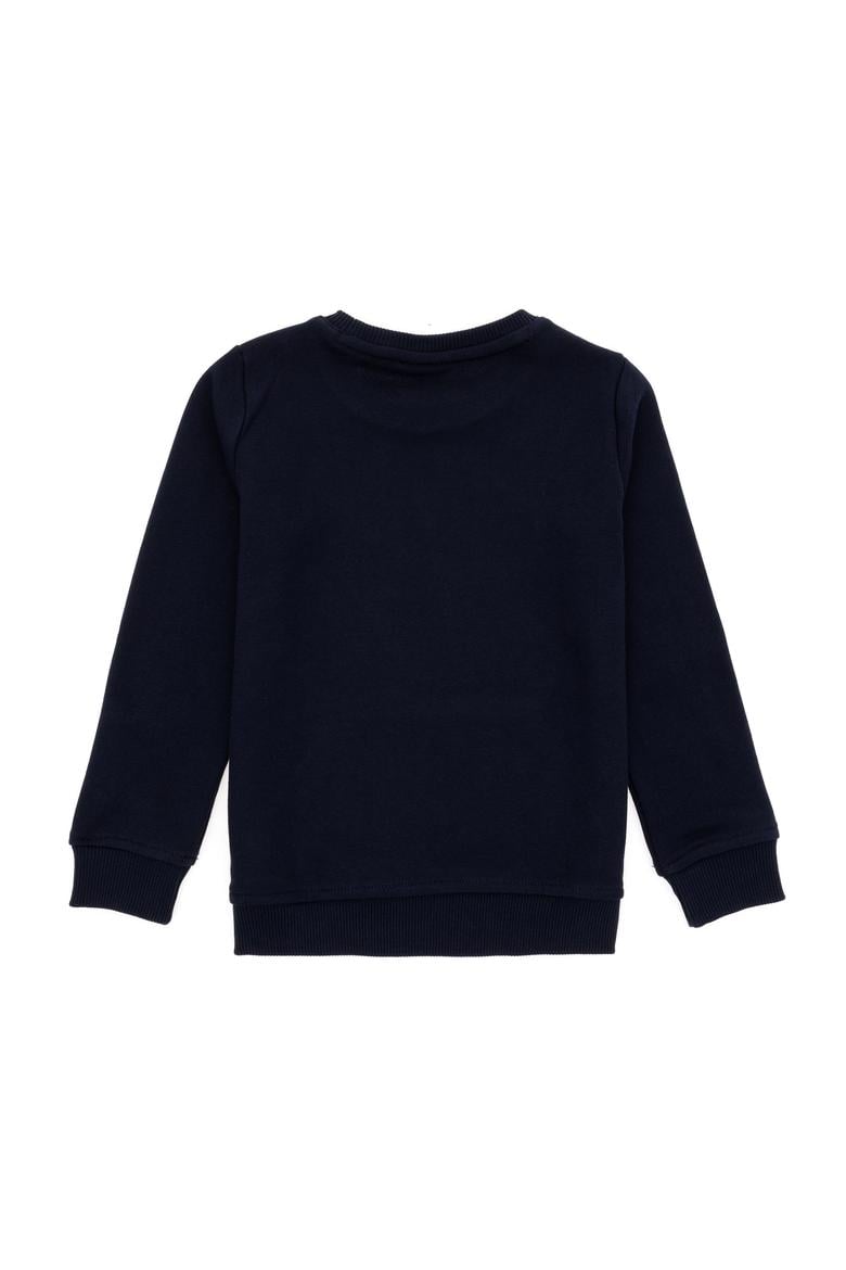 Erkek Çocuk Lacivert Basic Bisiklet Yaka Sweatshirt - 50293592018