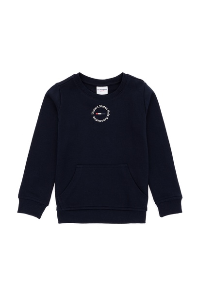 Erkek Çocuk Lacivert Basic Bisiklet Yaka Sweatshirt