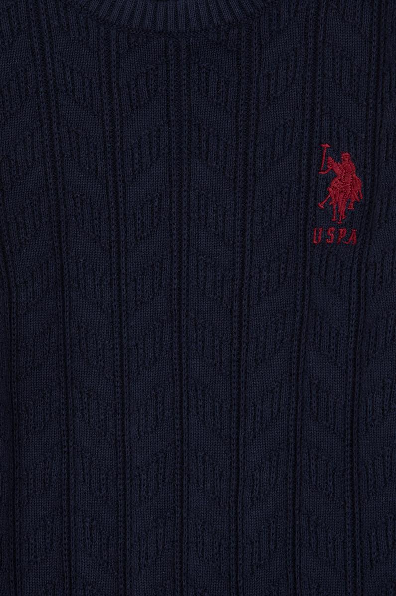 Erkek Çocuk Lacivert Basic Bisiklet Yaka Kazak