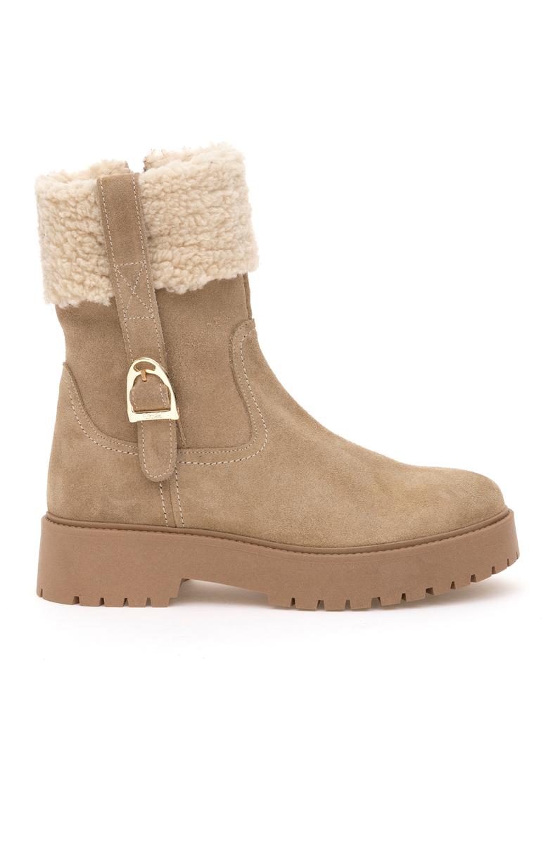 Kadın Bej Süet Bot
