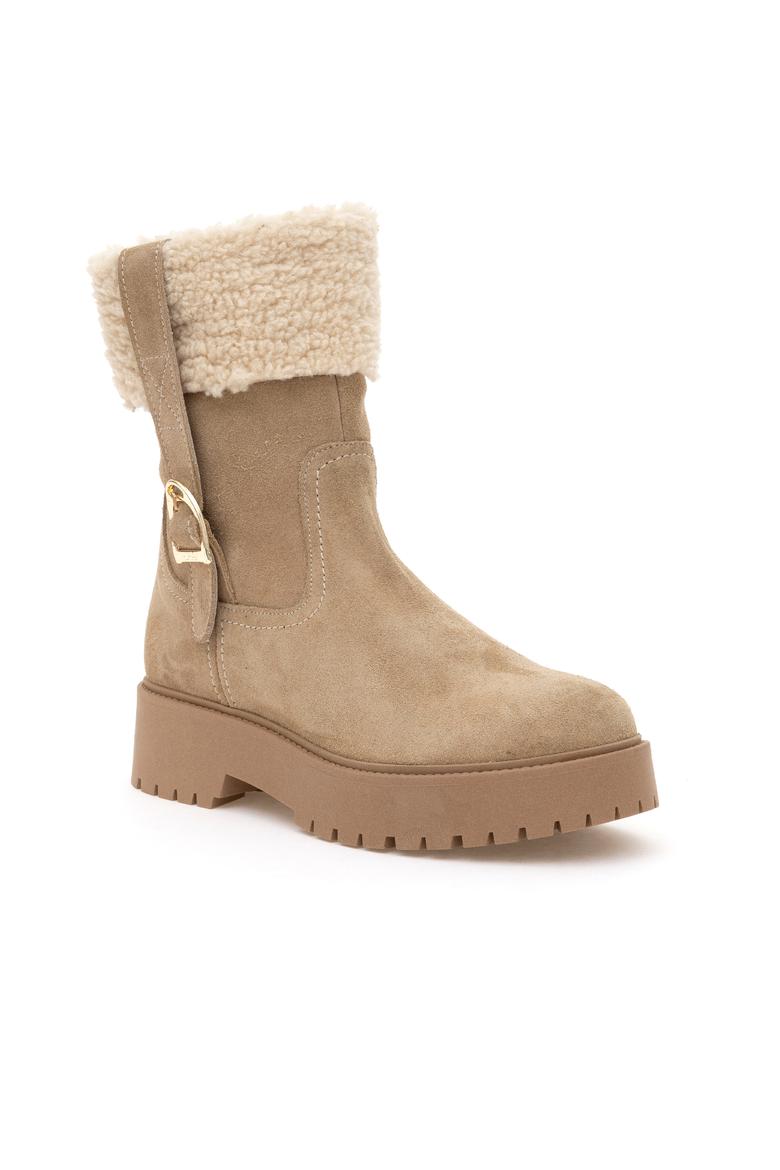 Kadın Bej Süet Bot - 50295234017