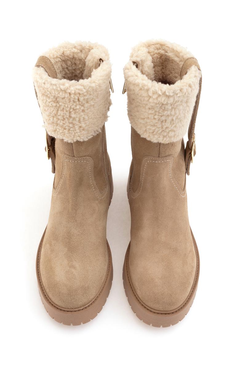 Kadın Bej Süet Bot