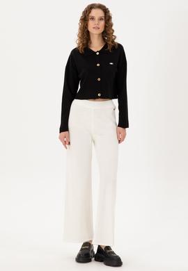 Kadın Kum Loose Fit Triko Pantolon - 50297151012