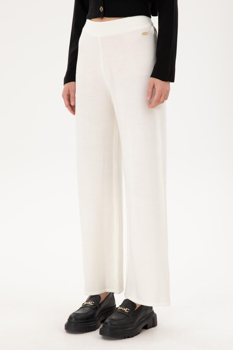 Kadın Kum Loose Fit Triko Pantolon - 50297151012