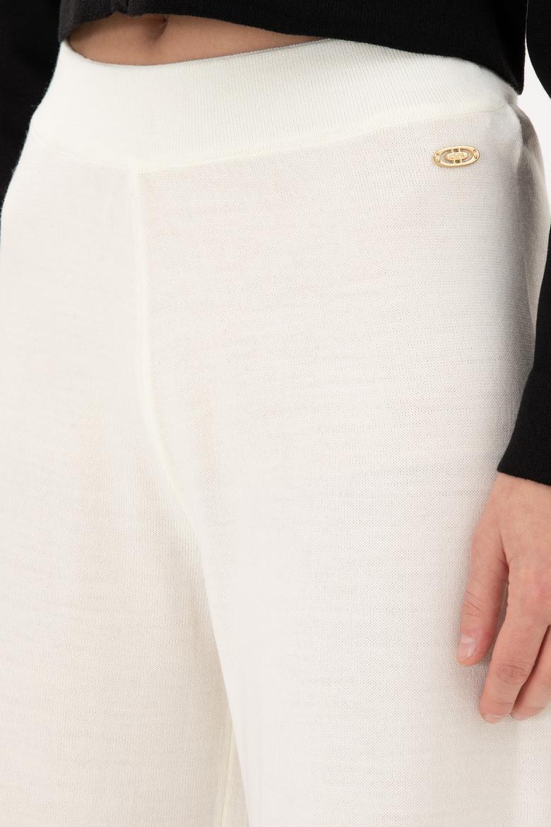 Kadın Kum Loose Fit Triko Pantolon - 50297151012