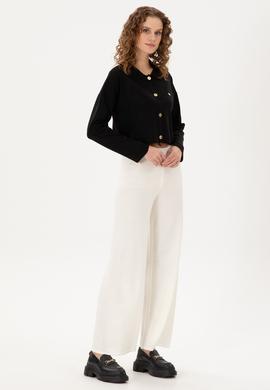 Kadın Kum Loose Fit Triko Pantolon - 50297151012