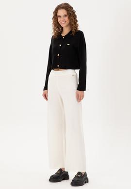 Kadın Siyah Triko Hırka - 50297152023