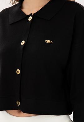 Kadın Siyah Triko Hırka - 50297152023