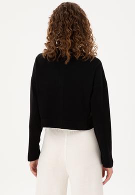 Kadın Siyah Triko Hırka - 50297152023