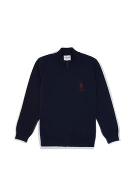 Erkek Çocuk Lacivert Fermuarlı Triko Hırka - 50295560006