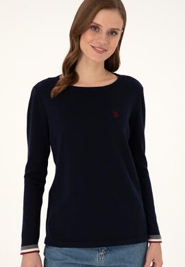 Kadın Lacivert Bisiklet Yaka Kazak - 50297133005