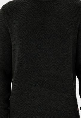 Erkek Regular Fit Bisiklet Yaka Koyu Yeşil Kazak - 50297049006