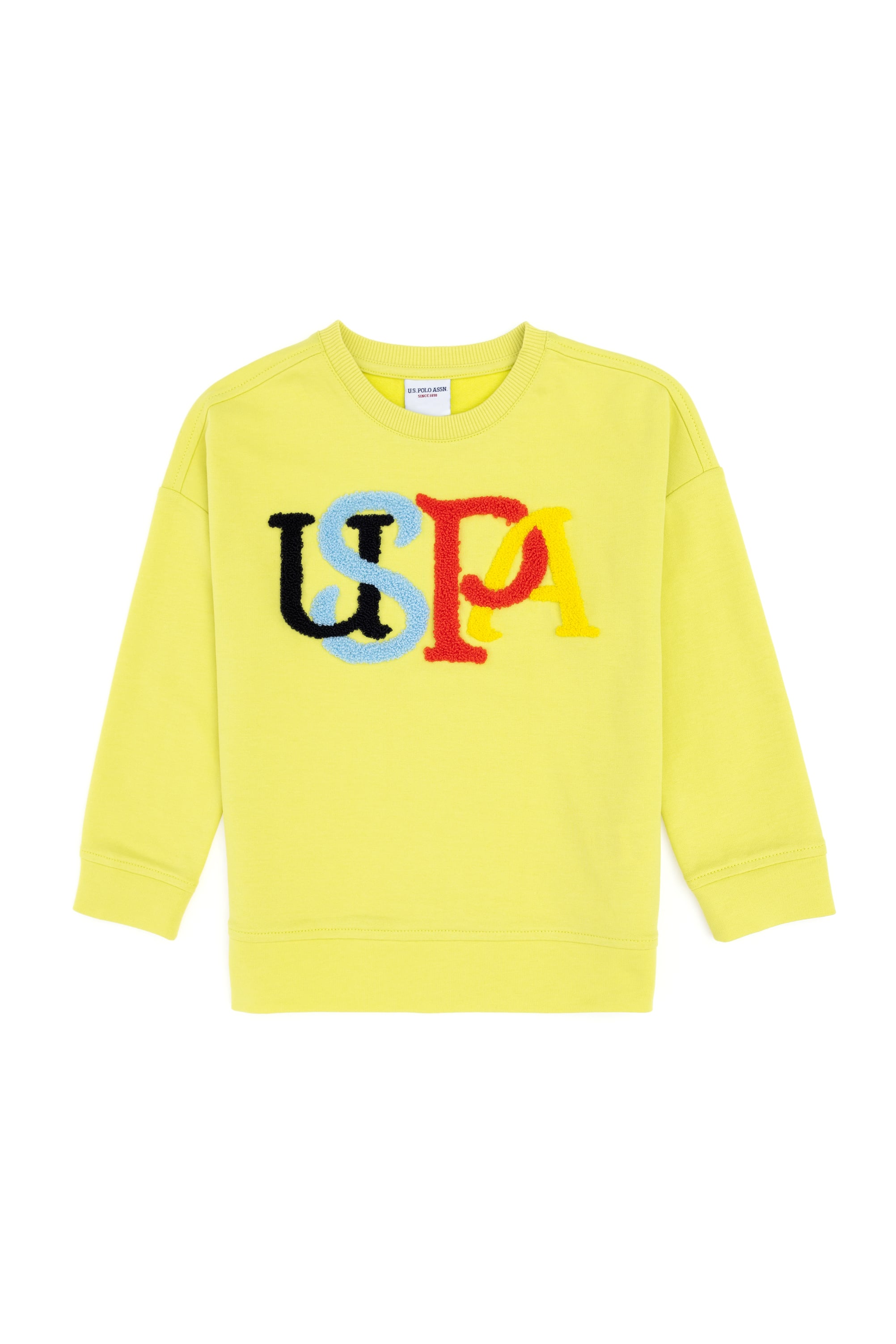 Kız Çocuk Fıstık Yeşili Bisiklet Yaka Sweatshirt