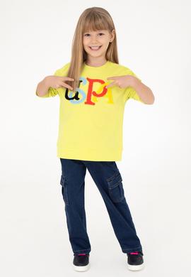 Kız Çocuk Fıstık Yeşili Bisiklet Yaka Sweatshirt - 50296285042