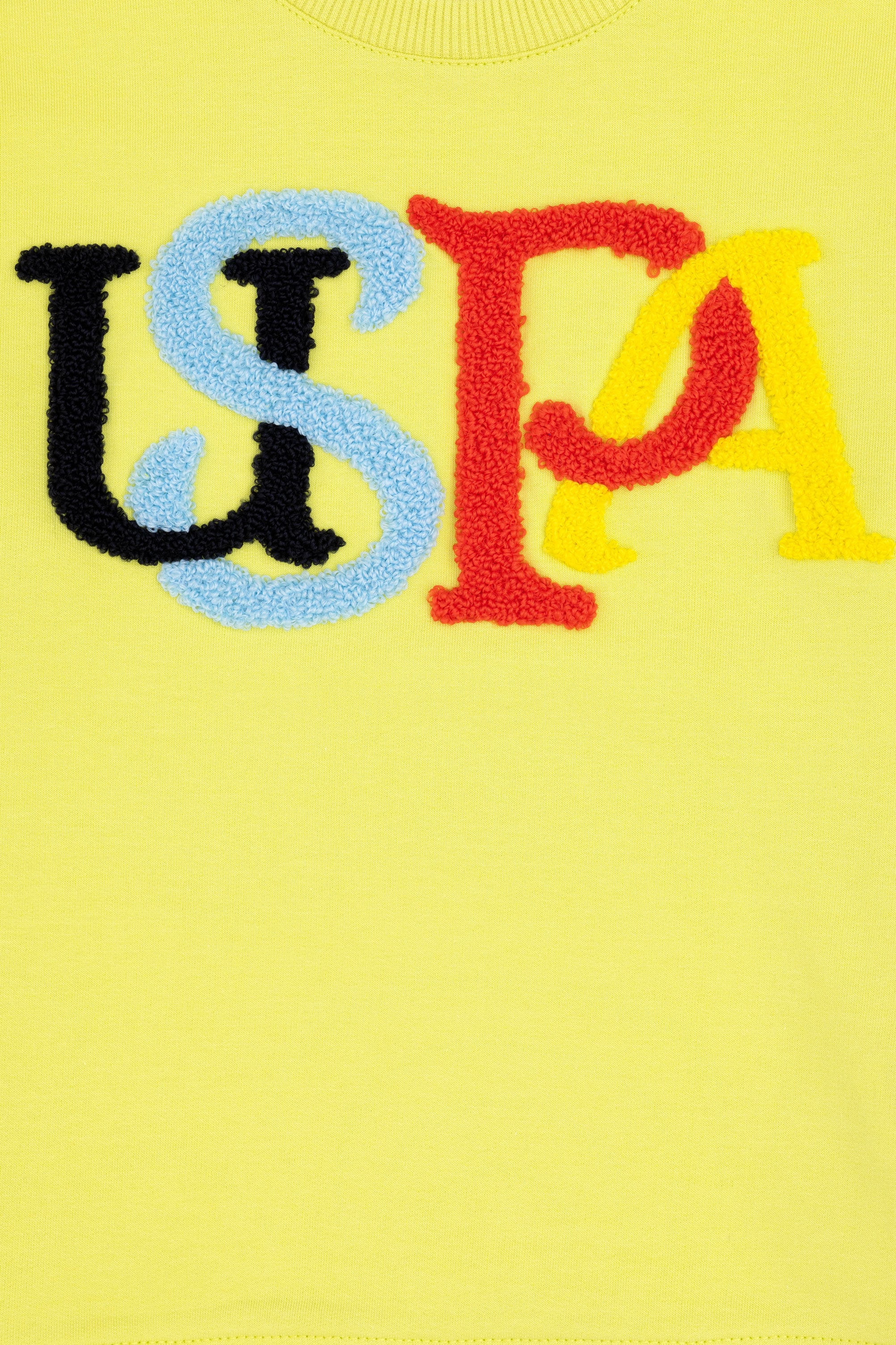 Kız Çocuk Fıstık Yeşili Bisiklet Yaka Sweatshirt