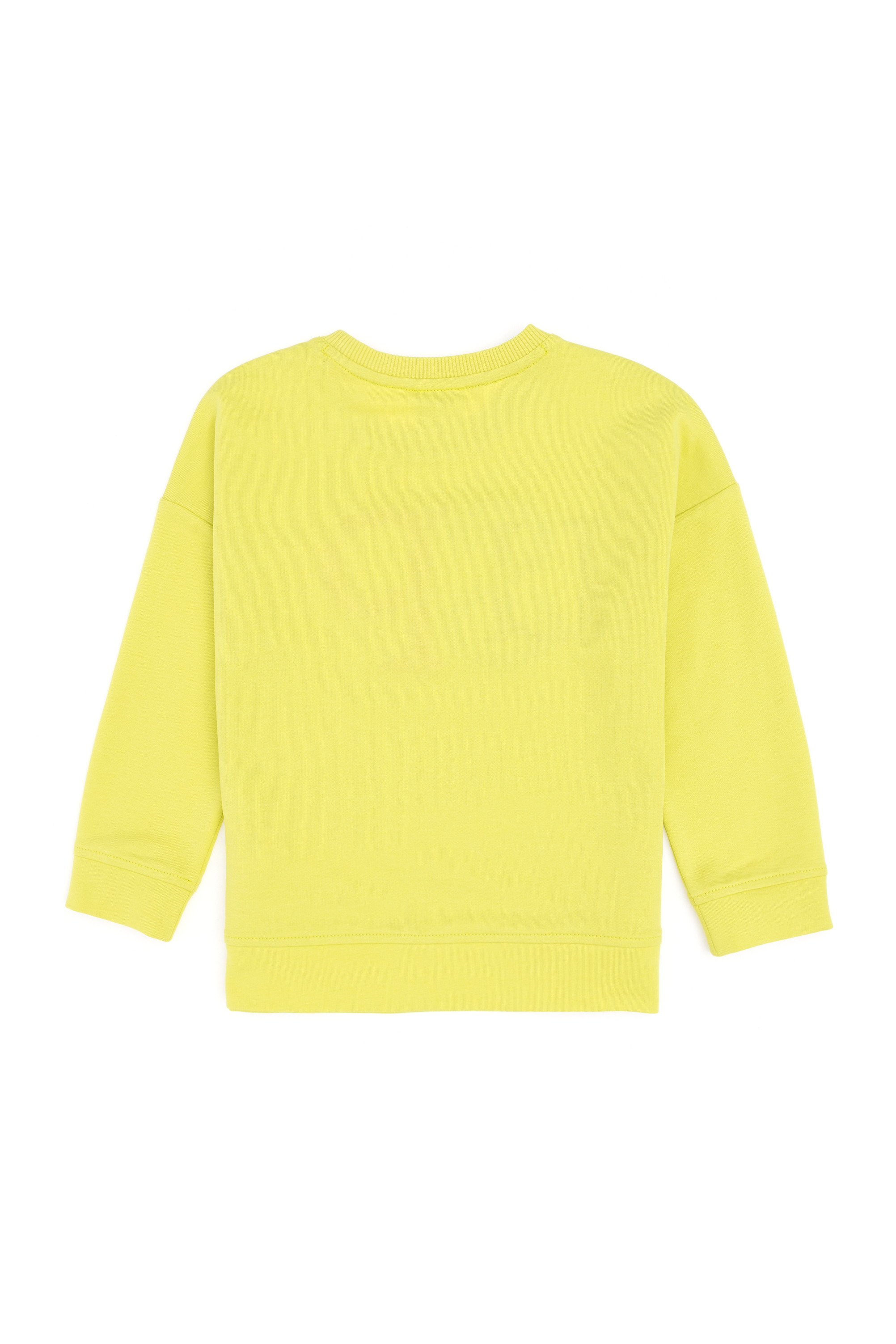Kız Çocuk Fıstık Yeşili Bisiklet Yaka Sweatshirt - Image 4
