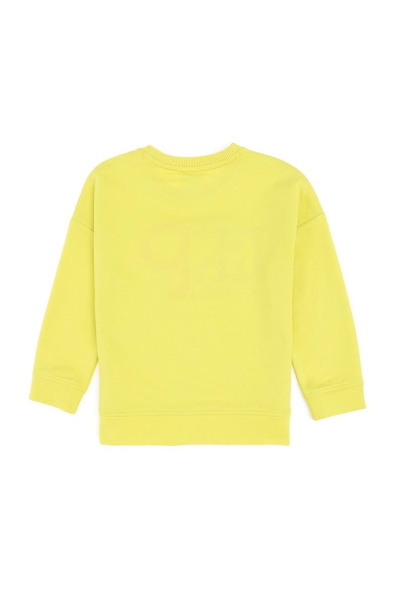 Kız Çocuk Fıstık Yeşili Bisiklet Yaka Sweatshirt - 50296285042