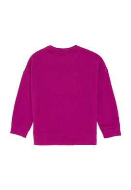 Kız Çocuk Fuşya Bisiklet Yaka Sweatshirt - 50296285028