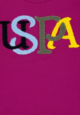 Kız Çocuk Fuşya Bisiklet Yaka Sweatshirt - 50296285028