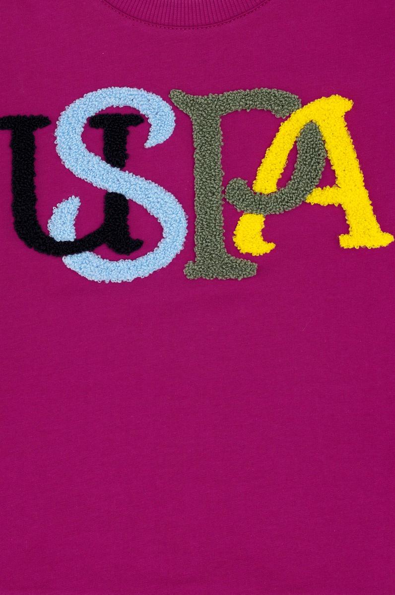 Kız Çocuk Fuşya Bisiklet Yaka Sweatshirt