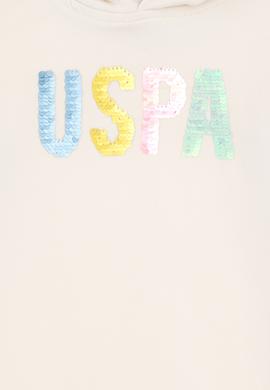 Kız Çocuk Krem Kapüşonlu Sweatshirt - 50296401013